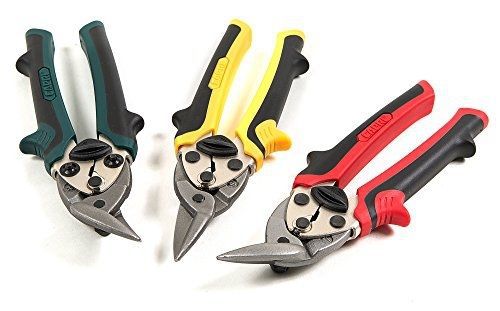 Capri Tools CTSST Compact Aviation Tin Snips, 7&#034;, Left, Right and Straight Set
