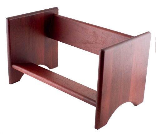 Carver Hardwood Binder Rack, 16&#034; Capacity, Mahogany Finish (CW09753).