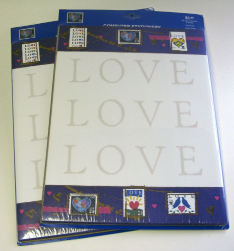 1999 USPS Postal Service Stationary Lot 40 Sheets Love Stamp Design New Hallmark