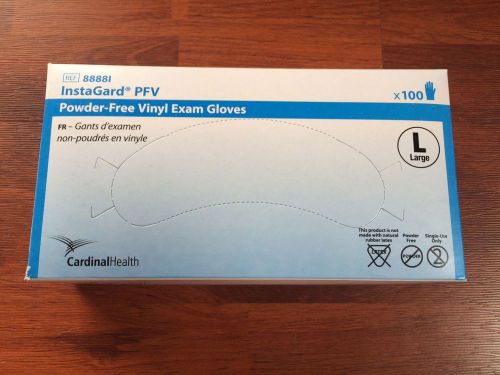 InstaGard Synthetic Vinyl Exam Gloves Non-Sterile 3 Boxes of 100 (300 Total)
