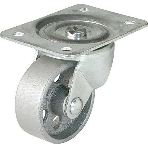 Shepherd Hardware 9780 3-Inch Cast Iron Swivel Plate Caster, 250-lb Load