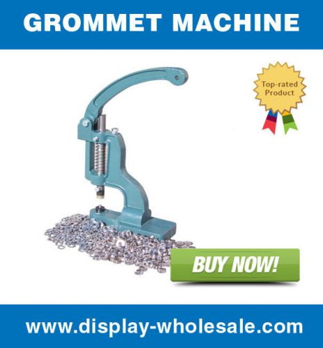Grommet machine + die set + 1000 grommets pieces (self piercing) - #2 size 3/8&#034; for sale