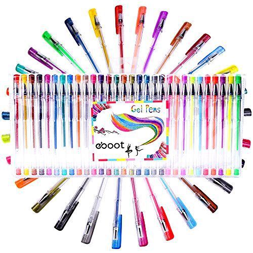 eBoot Gel Pens Set Colored Ink Pens for Coloring Glitter Painting and Drawing...