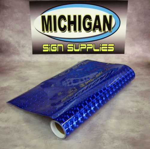 24&#034; x 10 yards  metallized race car vinyl: multi-lens  blue for sale