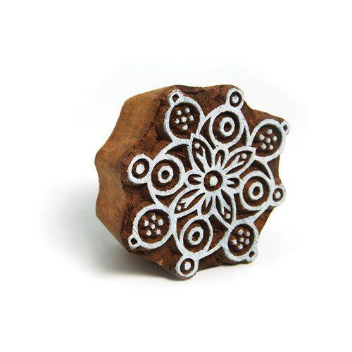 International Arrivals Blockwallah Wooden Stamp, Daisy Flower