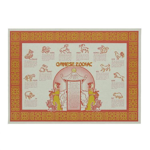 Royal Chinese Zodiac Disposable Placemats, Pack of 1000, PM805-2