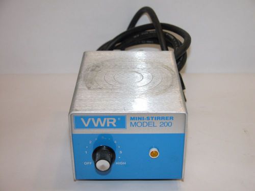 VWR Mini-Stirrer Model 200 tabletop plate mixer, tested ring stand attachment