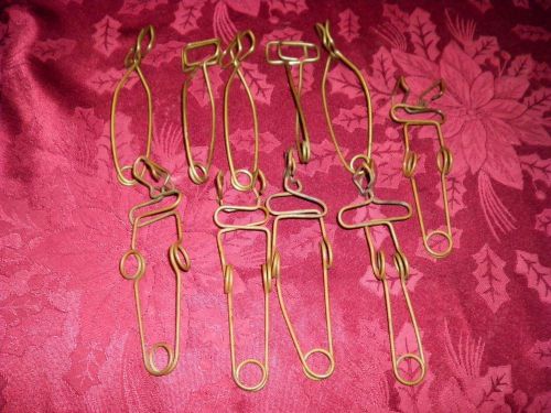 LOT OF 10 VINTAGE METAL TEST TUBE TONGS