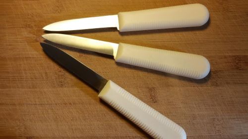 3 Each/3.5-In Paring Knives. SaniSafe by Dexter Russell. Model # S 104 NSF Rated