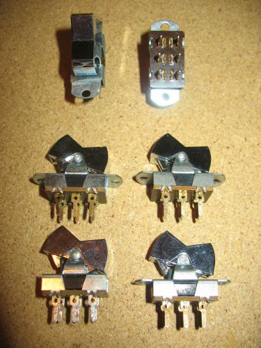 Lot of 6 uid brand  rocker switches dpdt panel or pcb mount silver rocker for sale