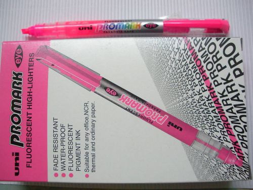 10pcs Uni Promark eye highlighters fluorescent pink shape(Made in Japan )