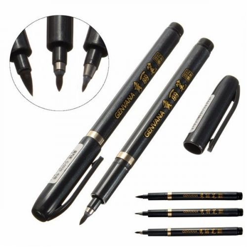 New 3Pcs Chinese Japanese Calligraphy Shodo Brush Quick Drying Ink Pen Writing