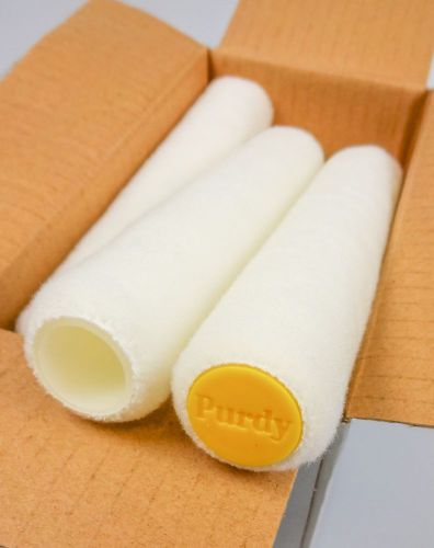 Case 12 purdy white dove 6-1/2&#034; jumbo mini paint roller covers 3/4 core 1/4 nap for sale