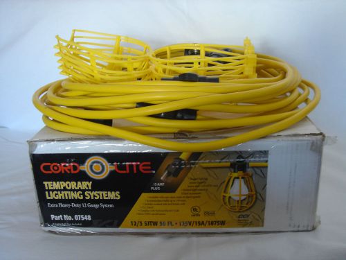 Cord o lite construction string lights, yellow, 50 ft, # 07548, new for sale
