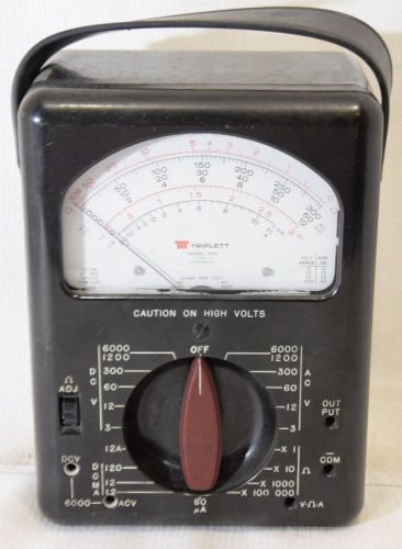 Vintage Triplett Model 630 Type 3 Multimeter Not Tested (INV A080)