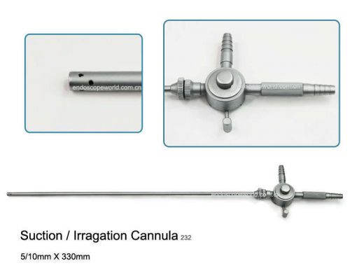 New Suction Irrigation Cannula Push Type 5/10mmX330mm