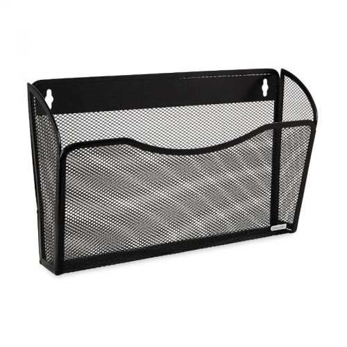 Rolodex Mesh Collection Single-Pocket Wall File, Black (21931)