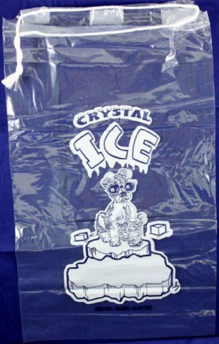 Plastic Ice Bags 10 Lb. With Draw String Closure - Pack of 100