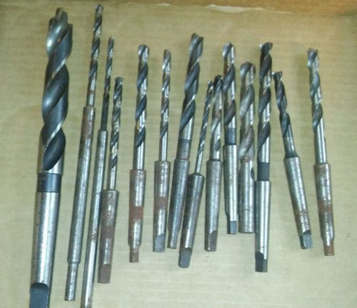 Lot of 14 high speed twist drill bit shanks (e) for sale