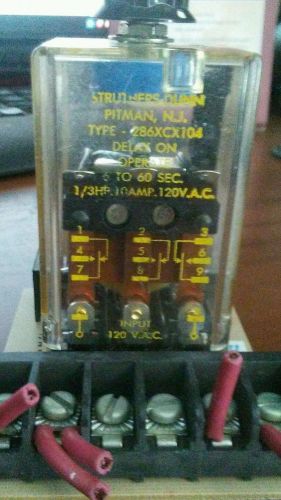 Struthers- DUNN, 286-XCX-104, 6-60sec. delay on operate 1/3HP,10AMP, 120V.A.C