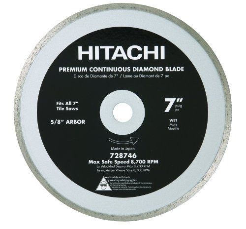 728746 7-Inch Wet and Dry Cut Continuous Rim Diamond Saw Blade for Tile