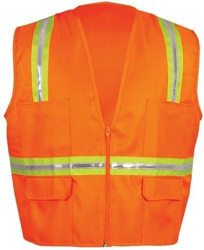 Ok-1 964 zipper style orange vest - lime/white trim, 2x-large for sale