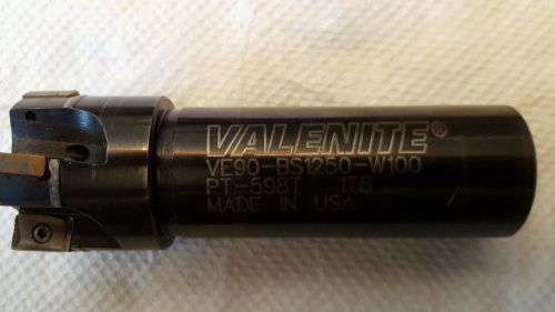 Valenite 1 in.  shank. End mill 1.25 5 inserts.
