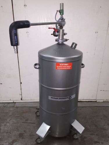 Messer Griesheim TS 100 100 Liter Liquid Nitrogen Dewar on Casters