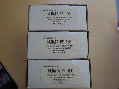 NEW LOT OF 5 Murata PF100 compatible fax film ribbons-F70/F72/F73/M3000/Royal FX