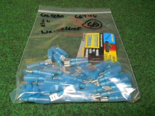 1/4&#034; Spade WaterProof Terminals 65746 Blue 16-14 AWG Connector stake lot of 55
