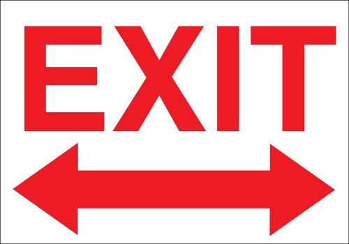 Exit Sign (Double arrow) 7&#034; x 10&#034; Made in USA! Made to Last!