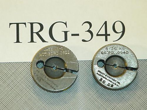 Thread Ring Gage Set 4-36 NS GO &amp; NOGO TRG-349