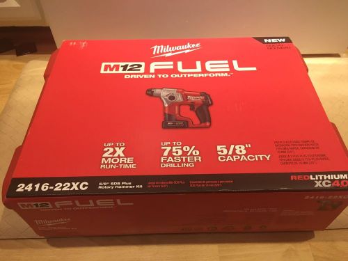 Milwaukee M12 FUEL 2416-22XC 5/8&#039;&#039; SDS Plus Rotary Hammer Kit