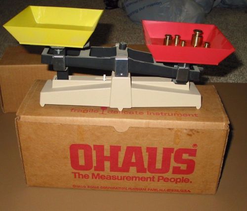 OHAUS Metal Balance Scale with Weights - School, home, business use
