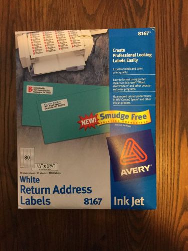 Avery easy peel return address labels 1/2x1-3/4. 1860 labels 23 sheets for sale