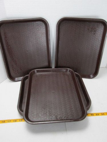 Lot of 7 Sysco Food Service Trays Brown 10.5&#034; x 13.5&#034; Buffet Cafeteria Church S