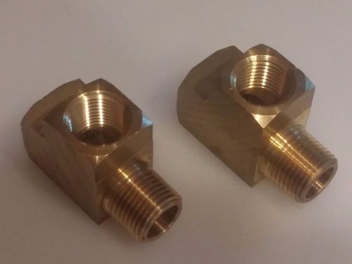 Two 1/2 inch brass  npt  street t mip fip 1/2&#034; threaded pipe tee f/f/m for sale