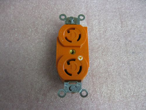 Hubbell ig4700 orange duplex twist-lock receptacle-lot of10-new for sale