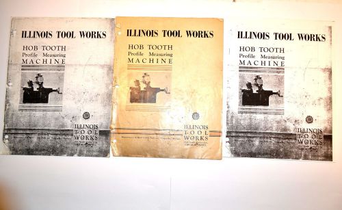 Illinois tool works: hob tooth profile measuring machine brochure + 2 copy rr689 for sale