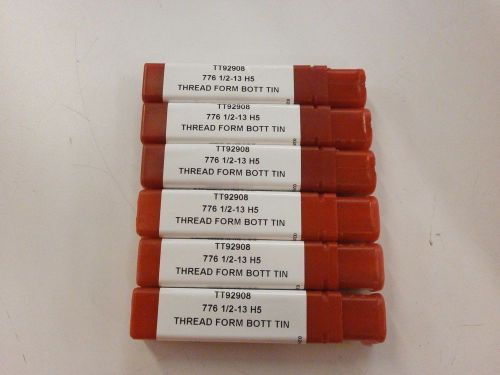 6pc) 1/2-13 h5 thread roll form bottom tap tin coated titan usa tt92908 tt132 for sale