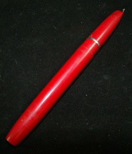 Vintage Sheaffer Red Fountain Pen NO CAP Made in USA Free S &amp; H
