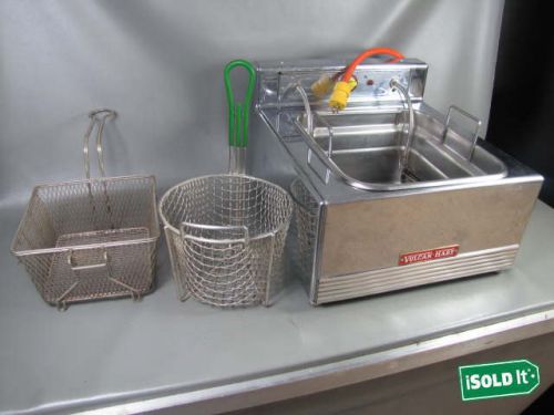 Commercial vulcan hart mod ef 18 deep fryer 230 volts 5000w w/2 baskets tested for sale