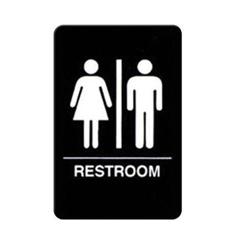 Winco SGNB-603, Information Sign, &#034;Restroom&#034;, 6&#034; x 9&#034;, Braille