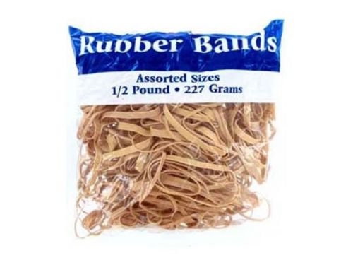 Rubber Bands 1/2 LB. 500 bands Assortment 24 packs Lot ($1.49/each)
