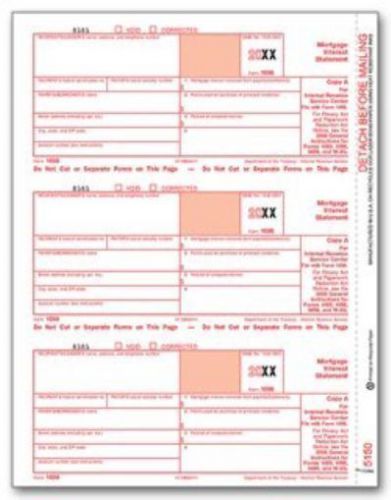 EGP 1098 forms used to report mortgage interest single copy FED A