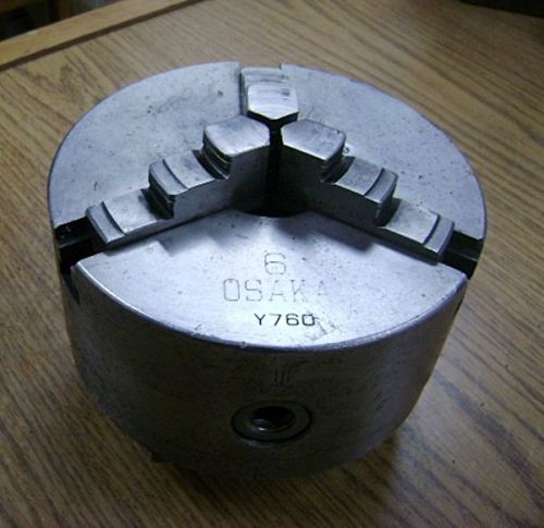 Osaka 6-1/2&#034;, 3-jaw lathe chuck with d1-4 cam lock mount, model #6 for sale