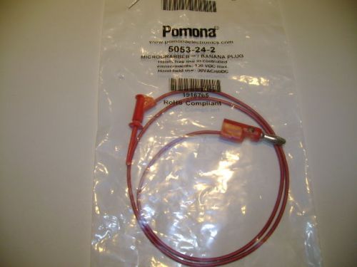 POMONA 5303-24-2 MICROGRABBER/BANANA PLUG 24&#034; RED NEW IN BAG