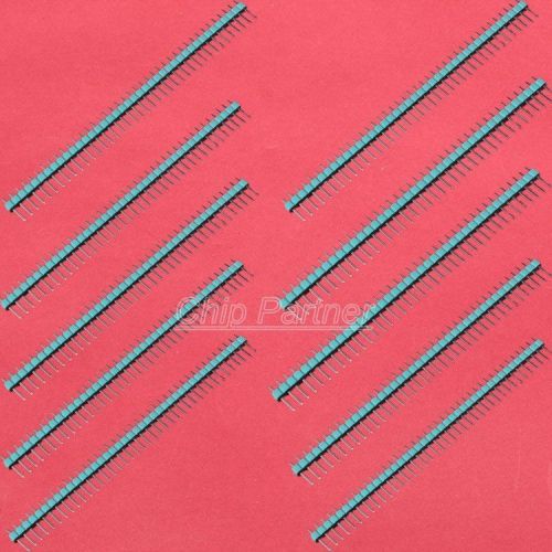 10pcs green 40pin 1x40p male breakable pin header 2.54mm for sale