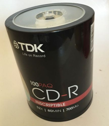 TDK 52X CDR 80 Minute / 700MB 100 Pack Spindle