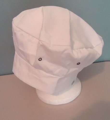 Nwot chef works beanie style chef cook hat white adjustable for sale